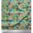 thumbnail image 1 of Soimoi Georgette Viscose Fabric Tropical Leaves Fabric Prints by Yard 42 Inch Wide, 1 of 5