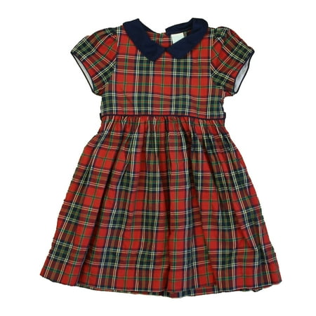 

Pre-owned: Edgehill Collections Girls Red | Navy Plaid Dress size: 3T (Excellent)