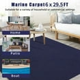 thumbnail image 2 of Blue Marine Carpet, Marine Carpet, 6FT*29.5FT Boat Carpet Rugs, Indoor/Outdoor Rug, for Patio Deck, TPR Non-Slide, Water-Proof,for Outdoor, Camping, 2 of 7