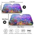 thumbnail image 3 of Balery Colorful Purple Cosmos Flower Windshield Sun Shade, Car Front Window Sunshade Cover ,Automotive Interior Portected Blocks Uv Rays For Car Pickup Truck Suv Accessories- Small, 3 of 7