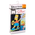 thumbnail image 2 of Simpsons Boys Cotton Boxer Brief Underwear 5-pack, Size 4 to 8, 2 of 4
