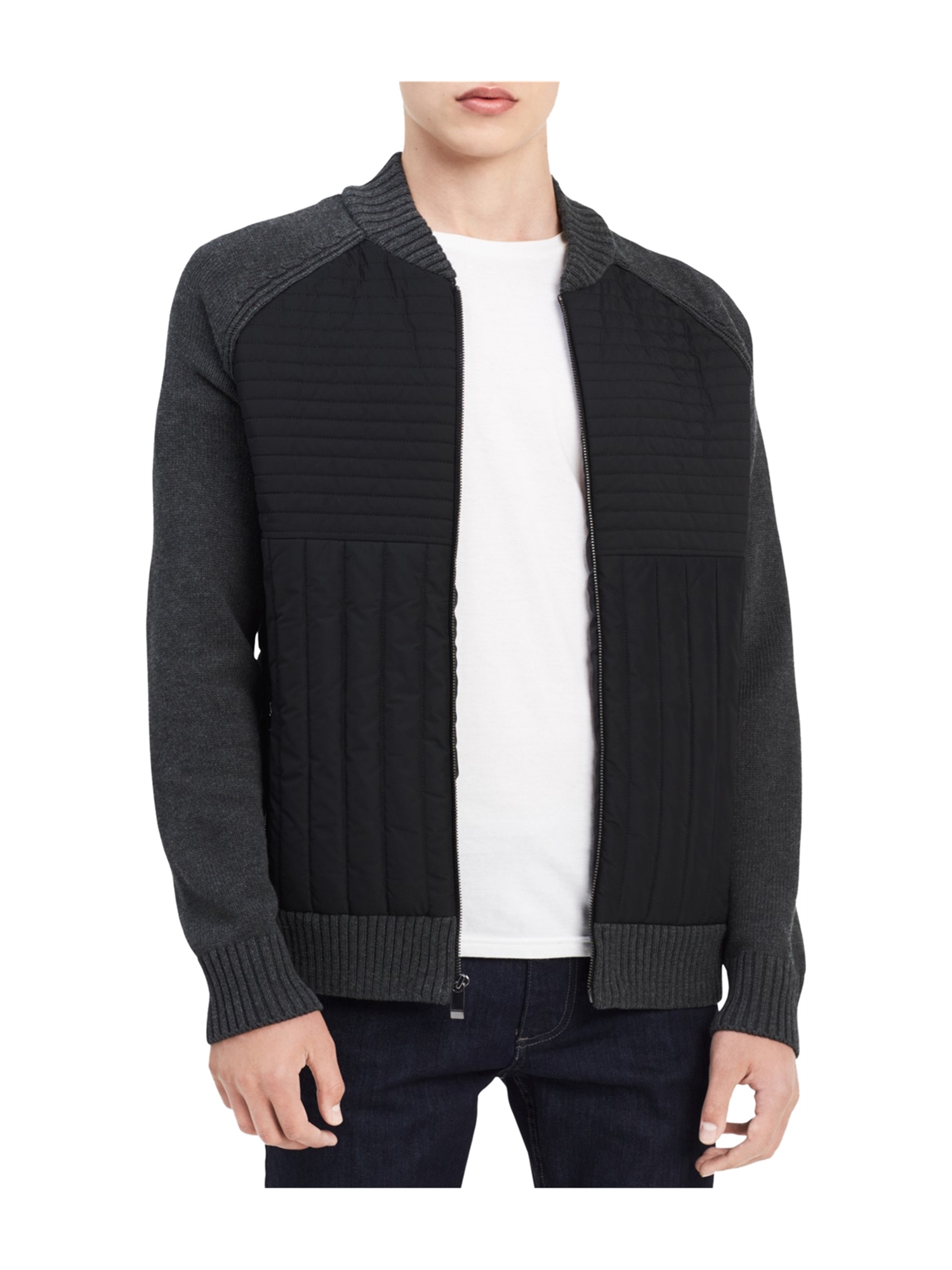 Calvin Klein Mens Mix Media Jacket 