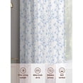 thumbnail image 5 of Blue Spring Floral Sheer Curtains 72 Inch Length 2 Panels Set, Elegant Watercolor Summer Botanical Voile Window Treatment Rod Pocket Curtains Sheers Drapes for Bedroom/Living Room/Kitchen 52"x72"x2, 5 of 7