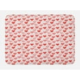 thumbnail image 1 of Vintage Valentine Bath Mat, Irregular Order Outline Simple and Polka Dotted Hearts, Plush Bathroom Decor Mat with Non Slip Backing, 29.5" X 17.5", Coral Blush, by Ambesonne, 1 of 2
