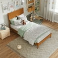 thumbnail image 4 of Pasadena Twin Solid Wood Low Profile Platform Bed in Light Toffee, 4 of 13