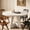 White, variant on Fnova 47" Coffee Table, Round Dining Table for 4 People, Modern Farmhouse Wooden Kitchen Table, Living Room, White (Chairs Not Included)