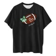 thumbnail image 4 of Fiudx Liquidación de Ahorros de Verano Camiseta de Manga Corta con Estampado Casual de Doble Cara con Cuello Redondo y Hombros Caídos para Mujer, 4 of 5
