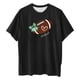 thumbnail image 5 of Tops Cortos para las Mujeres, Doble Cara Impreso Cuello Redondo Gota Hombro Camiseta, Top Estirable Casual, 5 of 5