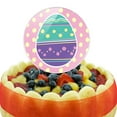 thumbnail image 5 of Acrylic Cute Easter Egg Turquoise Purple Polka Dots Cake Topper Party Decoration for Wedding Anniversary Birthday Graduation, 5 of 6