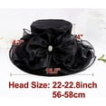 thumbnail image 6 of Dalrosia Women Derby Church Dress Hat Fascinators Floral Tea Party Bridal Wedding Organza Hats, 6 of 6
