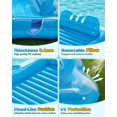 thumbnail image 3 of Inflatable Tanning Pool Lounger Float, 80" x 66"Pool Floats Adult with Automatic Spray Cooling, 5 in 1 Suntan Tub Raft , Sunbathing Bed Lounge for Pool Party Yard Tanning Summer Gift, 3 of 14