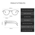 thumbnail image 2 of Unisex Portable Lightweight Compact Presbyopic Glasses Folding with Glasses Case Reading Glasses GREY STRENGTH 2.5X, 2 of 8