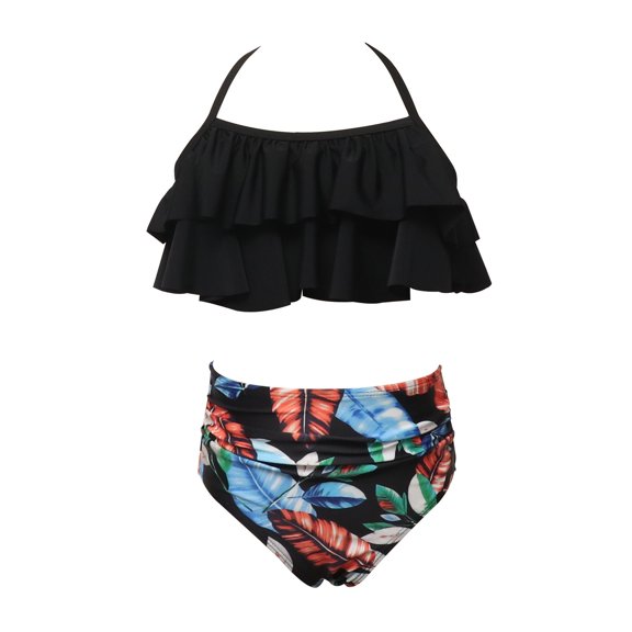 dmqupv Girls Bathing Suits Size 10-12 Beach Two Set Girls Bathing Little Pieces Suit Swimsuits 11 Year Old Girl Black 10-12 Years