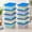 Blue Lid, variant on Snaplock Clear Plastic Storage Bin 6 Qt/1.5 Gallon with Secure Lid, Stackable & Nestable Organizer for Home Office Garage Dorm Room, Blue Lid, Pack of 10