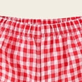 thumbnail image 4 of TOWED22 Toddler Baby Boy Girl Shorts Gingham Plaid/Seersucker Shorts Summer Casual Elastic Waist Shorts Pants Bottoms(Red,5-6 Y), 4 of 6