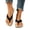 Black, variant on Women's Bohemian Flat Thong Sandals Faux Straw Woven Non Slip Beach Flip Flops For Summer Daily Casual, Black