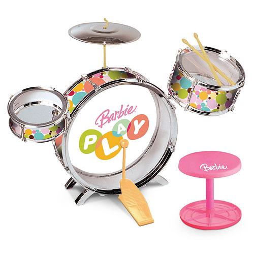 Barbie Drum Set With Stool