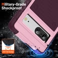 thumbnail image 4 of SaniMore for Google Pixel 7 Case Rubber, Heavy Duty Body Shockproof Bumper Cover Military Grade Anti-Scratch & Anti-Fingerprint Outdoor Rugged Case for Google Pixel 7 6.3" 2022, Rose, 4 of 9