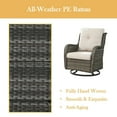 thumbnail image 4 of Gymojoy 2 Pieces Outdoor Wicker Swivel Rocker Patio Chair, Outdoor Swivel Gliders,Set of 2 with High Back, Deep Seat (Gray Wicker/Beige Cushion), 4 of 8