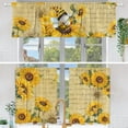 thumbnail image 4 of 3 Pack Sunflower Kitchen Curtains 54x36 inch with Gnome- Sunflower Curtains for Bedroom as Sunflower Kitchen Decorations and Spring Decorations for the Home,Yellow Kitchen Curtains and Valances Set, 4 of 6