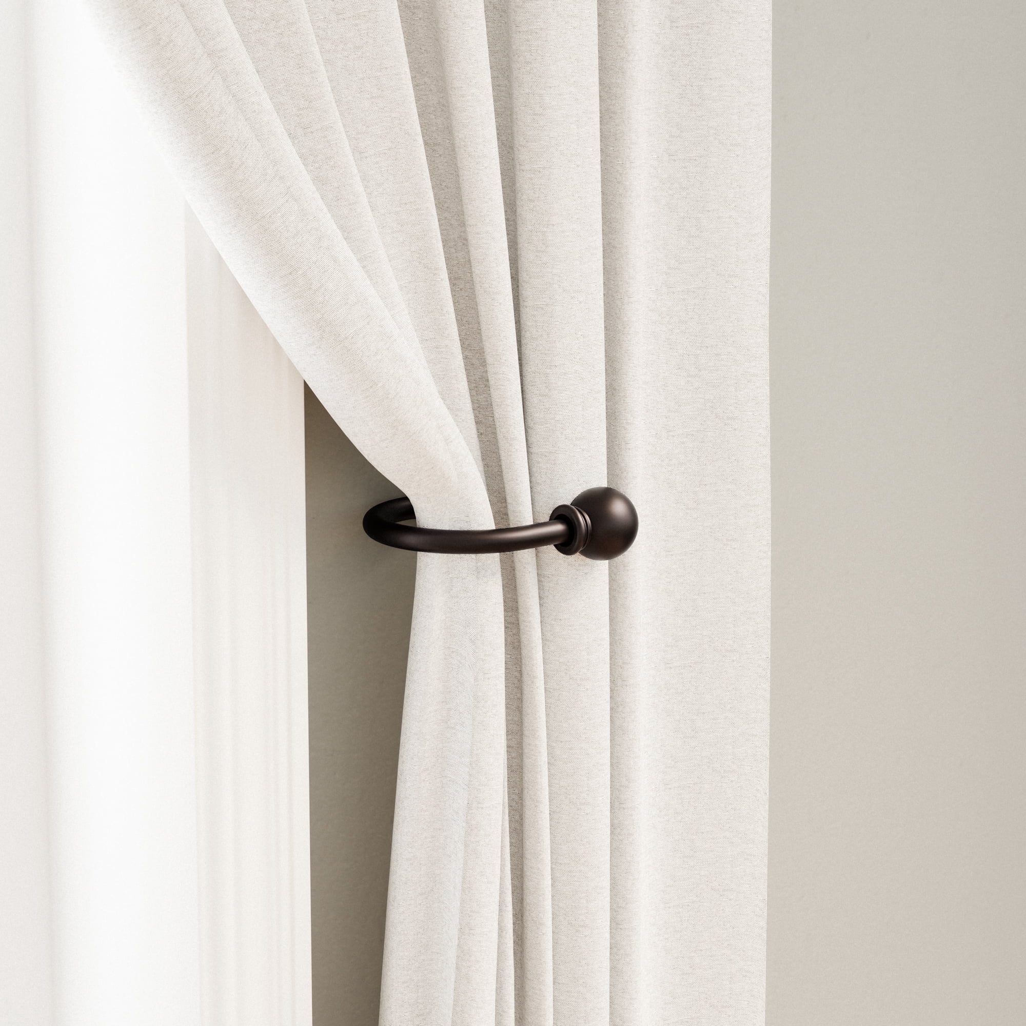 (2 pack) Mainstays Bronze Ball Curtain Rod Holdbacks (2 Count)