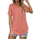 thumbnail image 2 of Blusa de manga corta con cuello redondo, Top de corte informal para mujer, elegante, transpirable, a la moda, para verano, 2 of 6