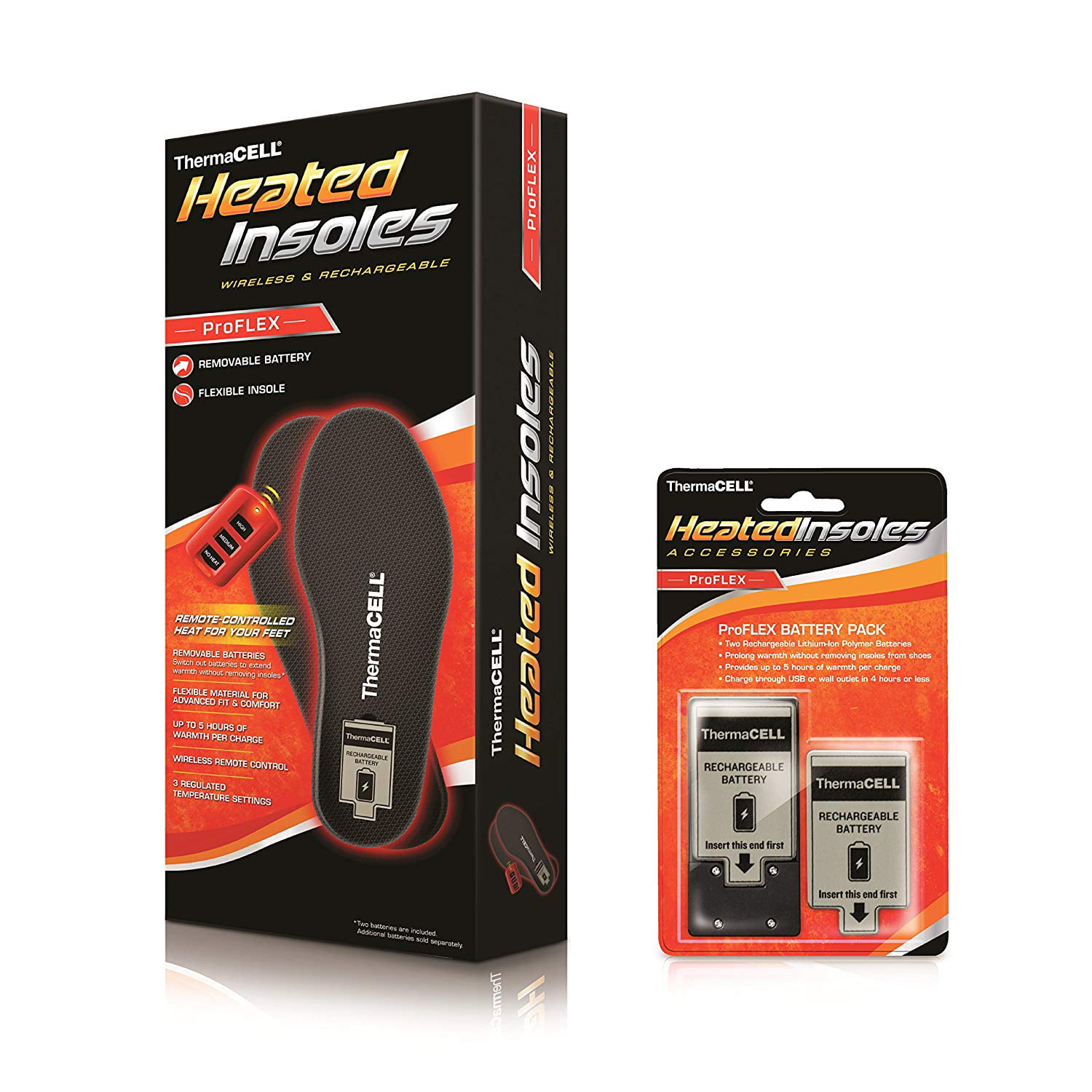 HW20-M w/ Remote Control Thermacell ProFlex MEDIUM Rechargeable Heated Insoles 