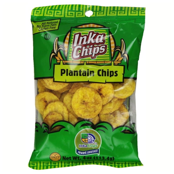 Inka Chips Plantain Chips 4 oz Bags Pack of 12
