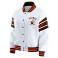 thumbnail image 2 of Women's WEAR by Erin Andrews White Cleveland Browns Full-Snap Fleece Sweatshirt Jacket, 2 of 6