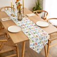 thumbnail image 3 of Cute Colorful Table Runner 36 Inches Long Cartoon Animal Alphabet Number Table Runners for Dining Room Tabletop Dresser Scarf Home Party Banquet Wedding Holiday Decoration, 3 of 9