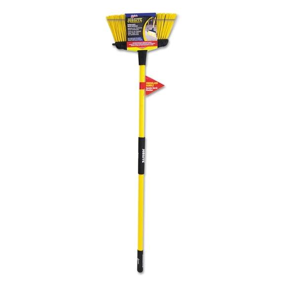 Quickie Super-Duty Upright Broom, 5 1/2" Bristles, 54" Handle, Fiberglass, Yellow/Black