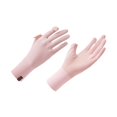 thumbnail image 4 of Guantes de protección solar para mujer, pantalla táctil, verano, antideslizantes, finos, bloqueador solar. Rosa, 4 of 9
