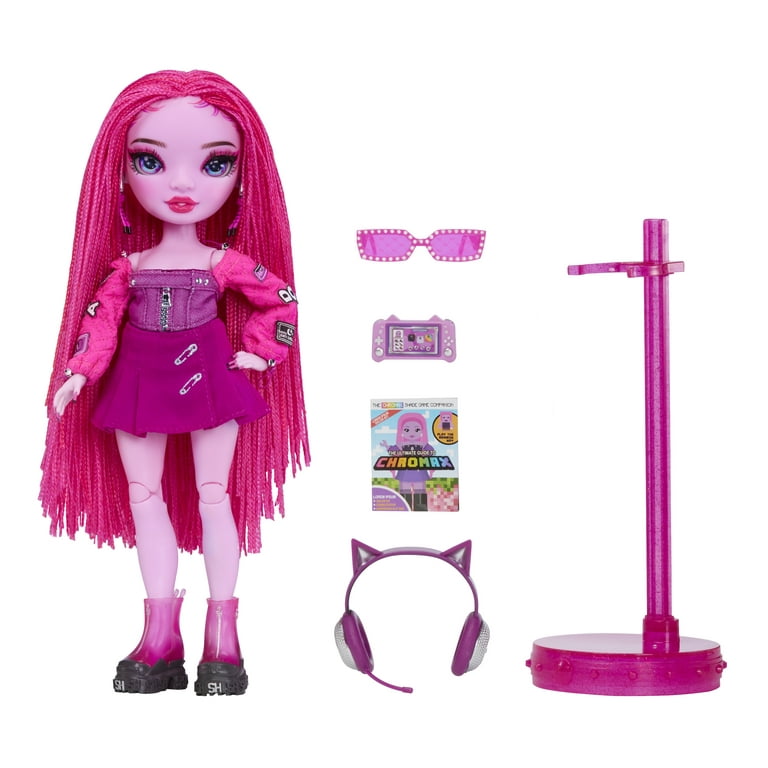 Rainbow High Pinkly Pink Fashion Doll in Fashionable Outfit, with Glasses &  10+ Colorful Play Accessories. Kids Gift 4-12 Years and Collectors