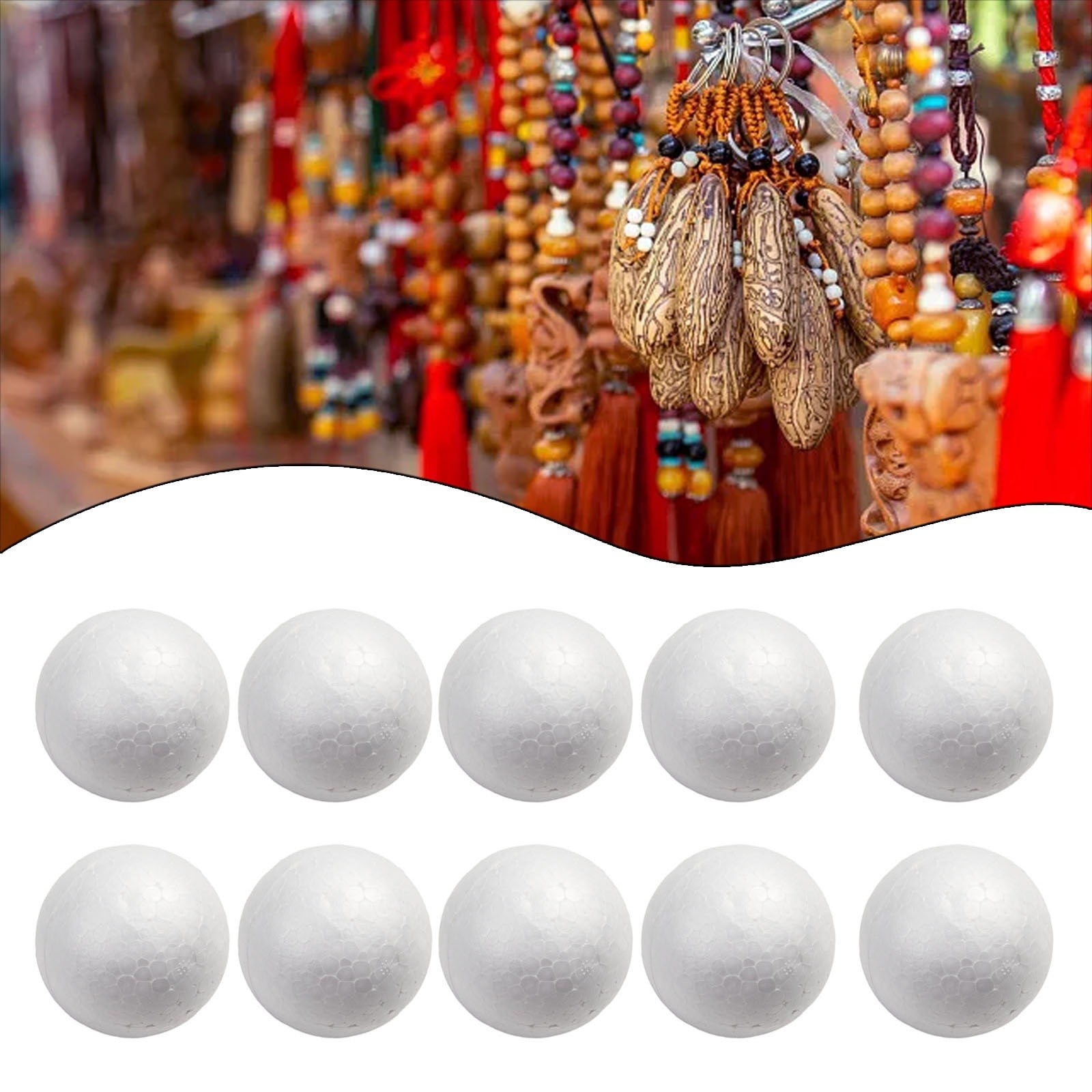10pcs Wedding Decoration Modeling Craft Solid Polystyrene Foam Balls Round Spheres DIY Stuff Solid 2-10cm