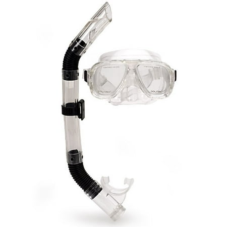 Dolfino Ultralight Dual-Lens Mask and Dry-Top Snorkel Combo