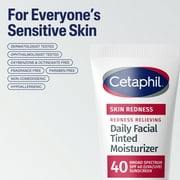 Cetaphil Redness Relieving Daily Facial Moisturizer SPF 40, Neutral Tint, 1.7 fl oz
