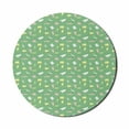thumbnail image 1 of Abstract Mouse Pad for Computers, Hand Drawn Brushstroke Paints Polka Dots Children Cheerful Kids, Round Non-Slip Thick Rubber Modern Gaming Mousepad, 8" Round, Sea Green Pale Pink, by Ambesonne, 1 of 2