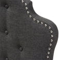 thumbnail image 4 of Baxton Studio Hilda Tufted Twin Panel Headboard in Dark Gray, 4 of 6