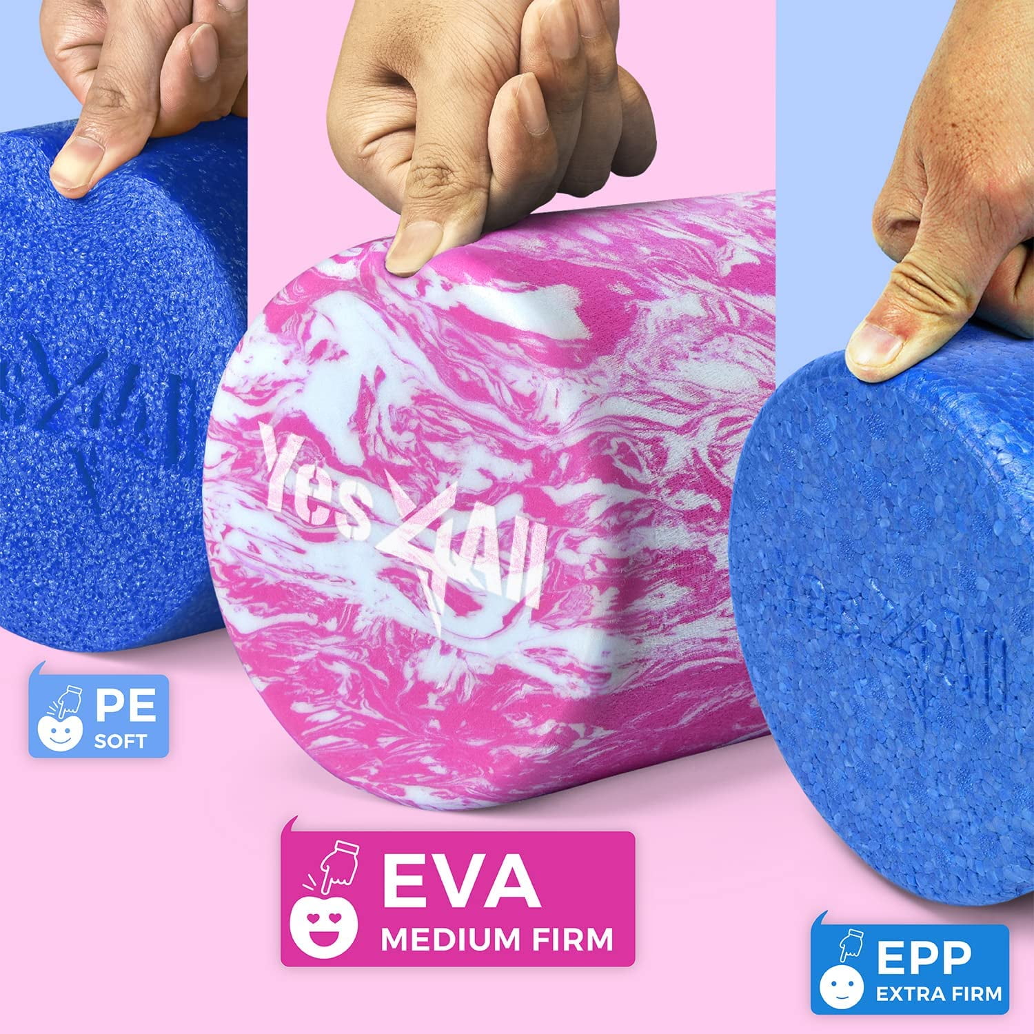 Yes4All 18inch Exercise Foam Roller EVA Unicorn Marbled