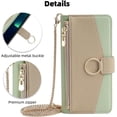 thumbnail image 3 of Phone Case for Samsung Galaxy S23 Ultra 5G Wallet Cover with Screen Protector and Mirror Flip Cover Ring Card Holder Crossbody Strap Cell S23Ultra 23S S 23 23Ultra 6.8 inch Women Girls Green, 3 of 16
