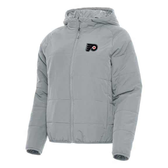 Women's Antigua Gray Philadelphia Flyers Universe Full-Zip Puffer Jacket