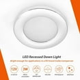 thumbnail image 6 of 12V LED Recessed Ceiling Light For Rv Cabinet Chrome Shell Warm White X6, 6 of 7