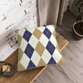 thumbnail image 6 of ZNDUO Beige Flat Square Pattern Throw Pillows for Couch-Indoor Decorative Pillows,18"x18", 6 of 8