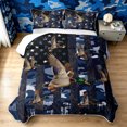 thumbnail image 2 of Manfei Rustic Duck Wildlife Twin Quilt Set, Contemporary Art Camouflage Twin Coverlet Set, Navy, 2pcs, 1 Bedspread and 1 Pillowcase, 2 of 7