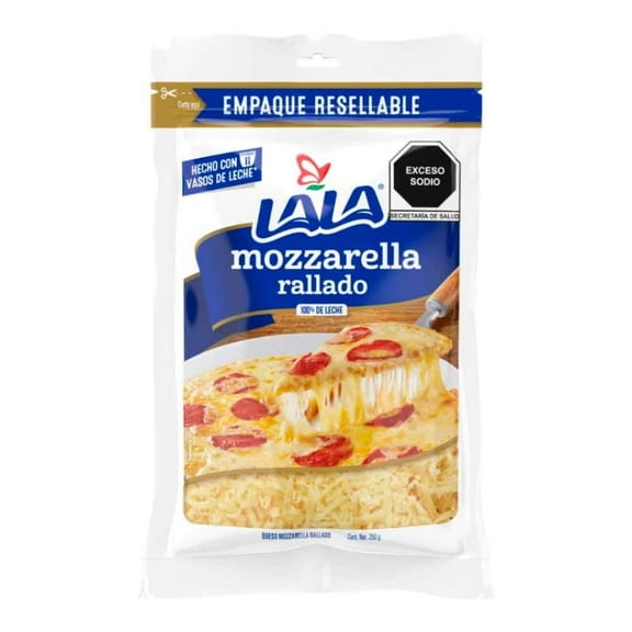 Queso mozzarella Lala rallado 250 g