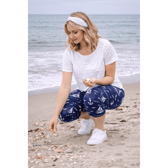 Anchors Away - Women's 3X/5X Plus Size Capris