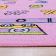 thumbnail image 7 of Allstar Pink Kids / Baby Room Area Rug. Learn ABC / Alphabet Letters Numbers with a Train Bright Colorful Vibrant Colors (3' 3" x 4' 10"), 7 of 7