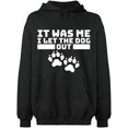 thumbnail image 2 of OXI Hoodie Sweatshirt - It Was Me I Let The Dog Out, Basic Casual Hoodie for Men's and Women Fleece Hoodie Long Sleeve - Dark Heather 3X-Large, 2 of 3