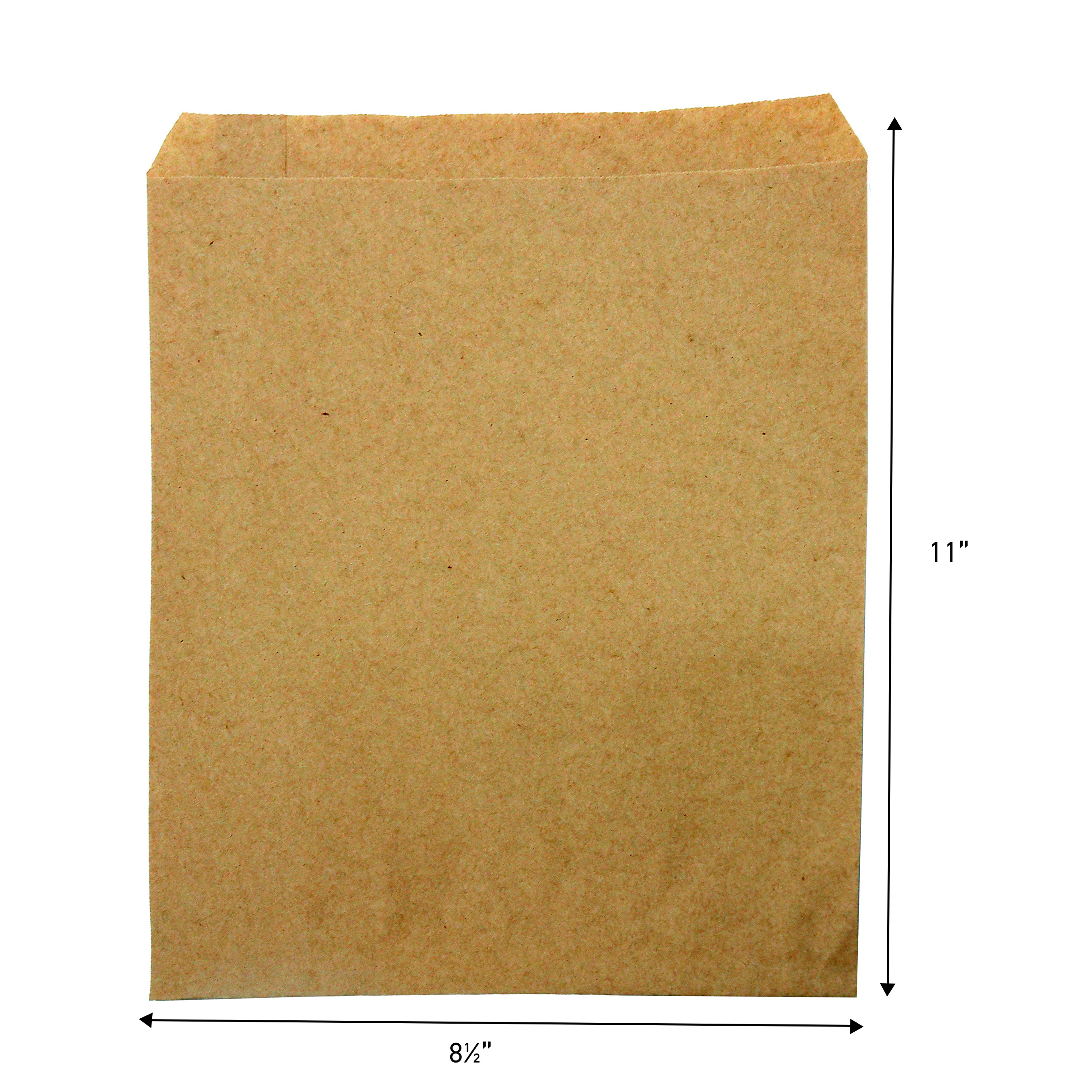 Medium Natural Kraft Paper Merchandise Bags - 8½”W x 11”H  - Case of 1000