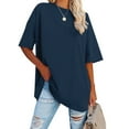 thumbnail image 3 of Women Tees Shirts Tops Oversized Back Print Short Sleeve Crewneck Y2k Clothes, 3 of 6